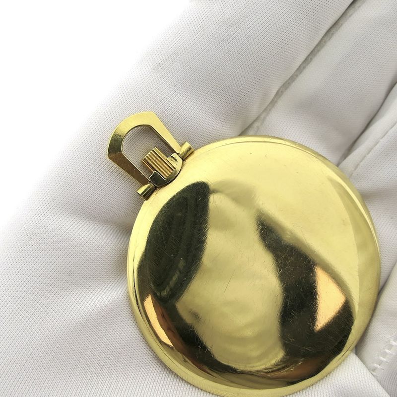 Image 14 of Omega vintage pocket watch 1181SC; 18k yellow gold, caliber 600 'Central Seconds'