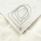 Image 2 of White gold gourmet link necklace | 44-49 cm