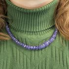 Image 7 of Amethyst bead necklace with gold clasp | 45 cm