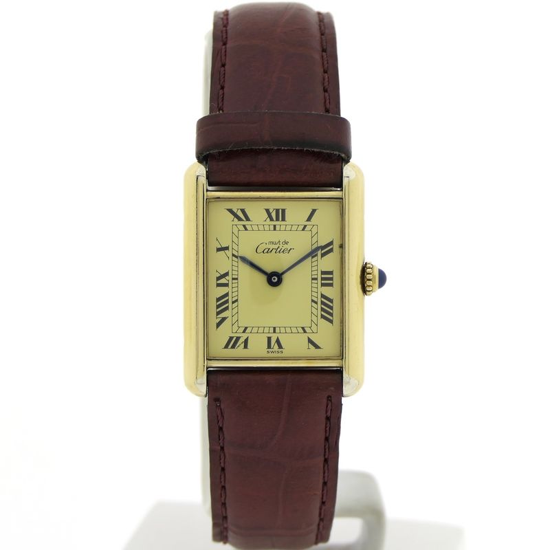 Image 1 of Cartier Tank 'Vermeil' 590005; Unisex horloge