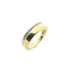 Image 1 of Two-tone gold ring with diamonds; 0.13 ct.