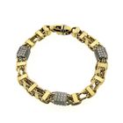 Image 4 of Gold magnum link bracelet with zirconia