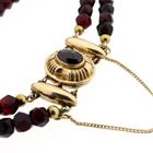 Image 6 of Antique Garnet Bead Bracelet with Gold Clasp