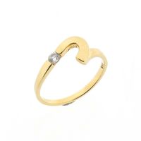 Gold Ring with Zirconia
