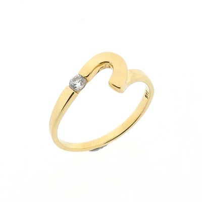 Image 1 of Gold Ring with Zirconia