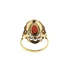 Image 4 of Gold ring with red coral | Vintage