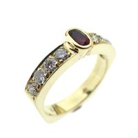 18K Gold Exclusive Ring | 0.64 ct. Diamond & Ruby