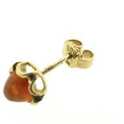 Image 6 of Vintage gold stud earrings with glass beads