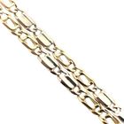 Image 6 of Two-tone gold Figaro link bracelet