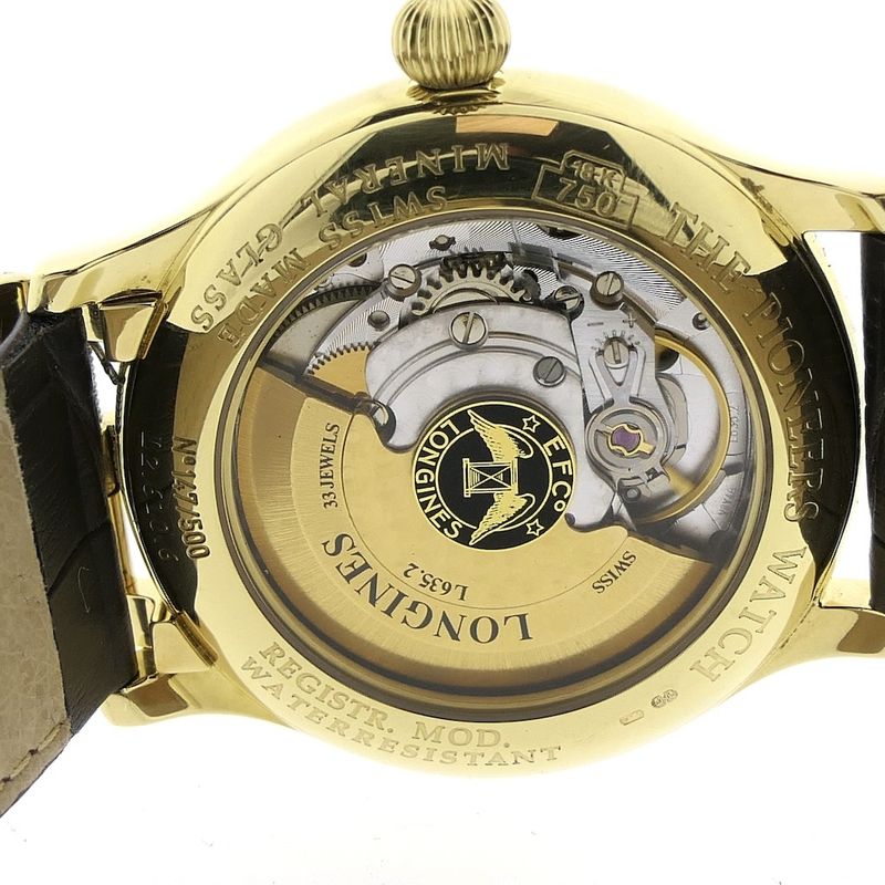 Image 5 of Longines 'The Pioneers Watch'; Automatic 18k gold men's watch