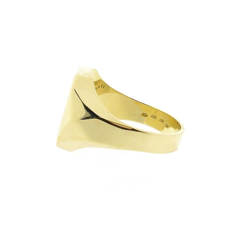 Image 8 of Vintage gold signet ring with zirconia | Men