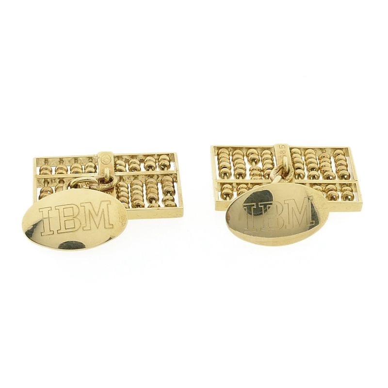 Image 10 of Gold cufflinks as an abacus.