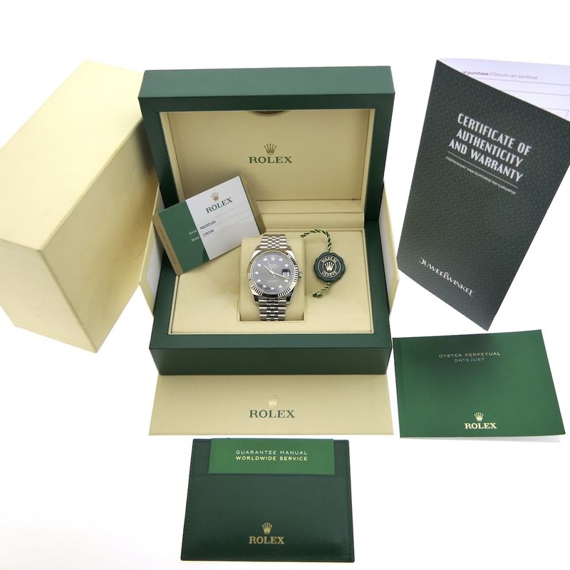 Image 4 of Rolex Datejust 41mm 'Rhodium Diamond Dial' 126334; Automatic men's watch