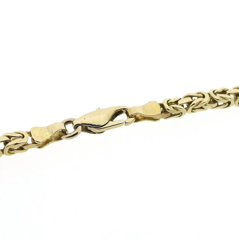 Image 7 of Gold square king chain | 58 cm
