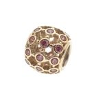 Image 1 of Pandora charm; Gold; Pink Stones