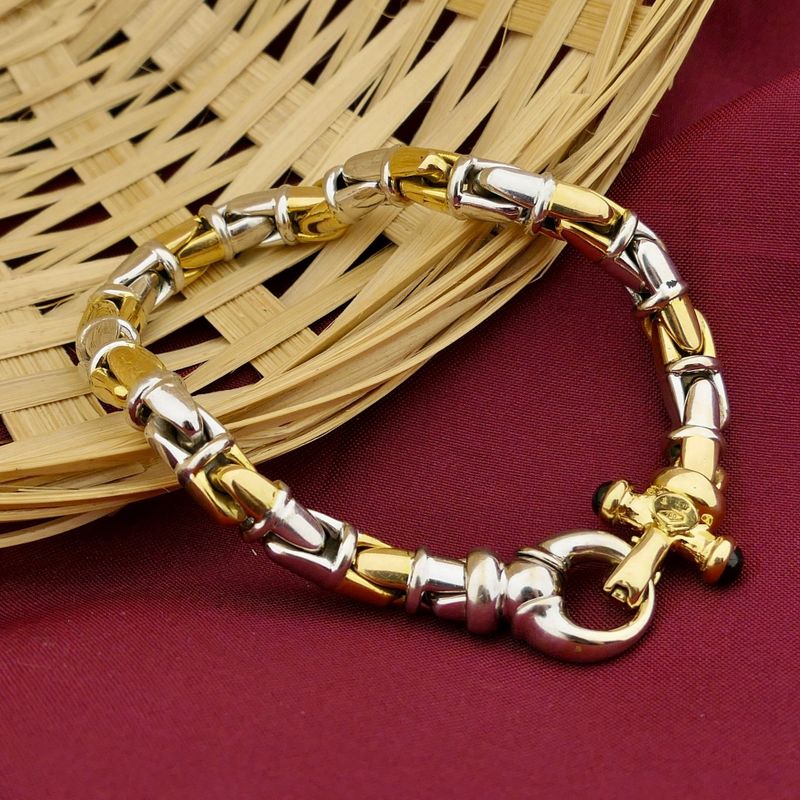 Image 2 of Two-tone gold fantasy link bracelet