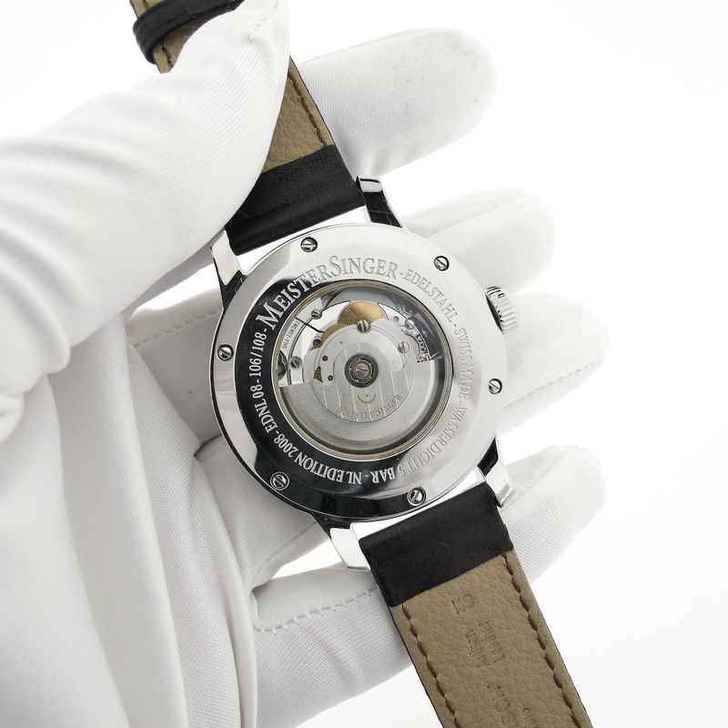 Image 12 of Meistersinger NL Edition 2008 EDNL 08-106/108; Automatic men's watch