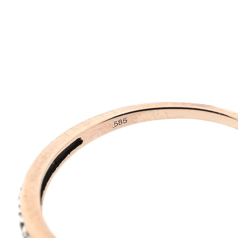 Image 6 of Rose gold ring with diamonds; 0.04 ct.