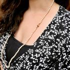 Image 10 of Vintage pearl necklace with gold clasp | 88 cm