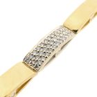 Image 9 of 18K Bicolor Gold Link Bracelet with Diamonds; 1.055 ct.