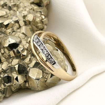 Image 2 of Bicolor Gold Ring with Zirconia