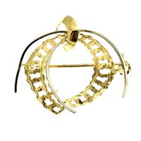 Two-tone gold fantasy brooch