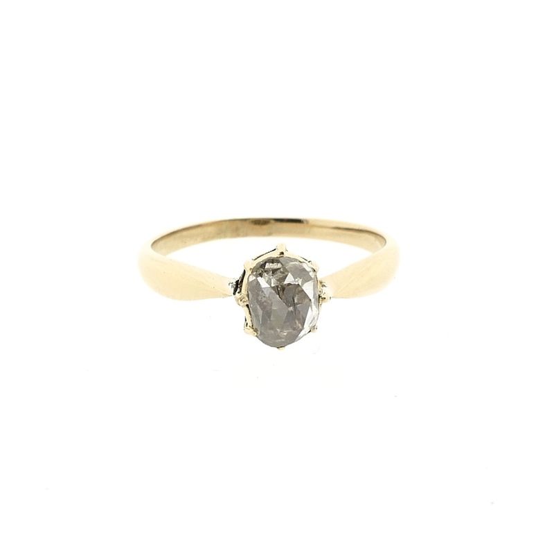 Image 3 of Gold solitaire ring with diamond