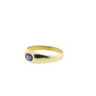 Image 3 of 18 carat gold ring with blue sapphire