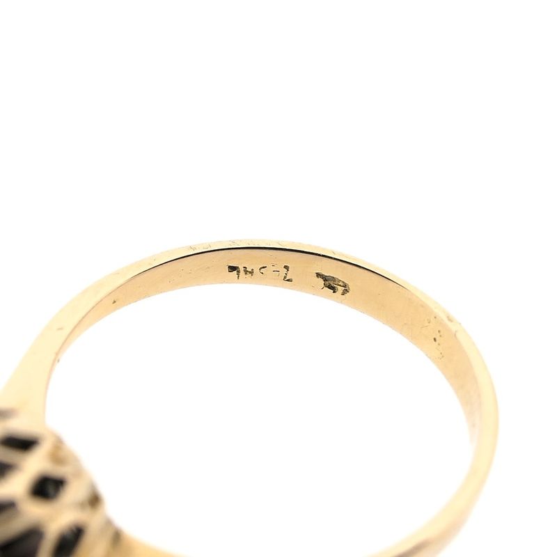 Image 7 of 18 carat gold ring set with turquoise