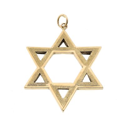 Image 1 of Large gold pendant of a Star of David