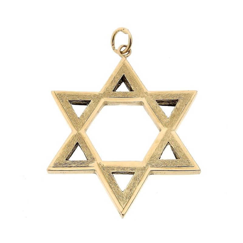 Image 1 of Large gold pendant of a Star of David