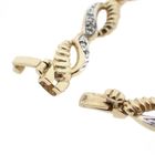 Image 5 of Two-tone gold link bracelet with 0.16 ct. diamonds | 18 cm