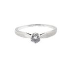 Image 4 of White gold solitaire ring with diamond; 0.18 ct.