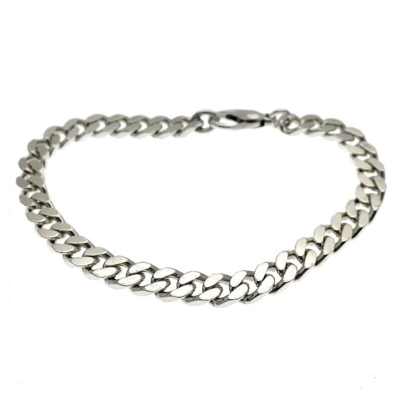 Image 1 of Silver gourmet link bracelet | 19 cm