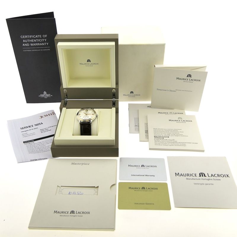 Image 4 of Maurice Lacroix Masterpiece 'Grand Guichet'; Automatic 18k gold/steel men's watch