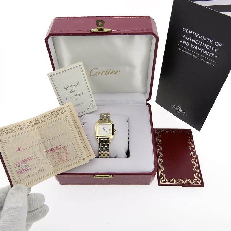 Image 4 of Cartier Panthère 1060; 18k. Gouden mid-size horloge