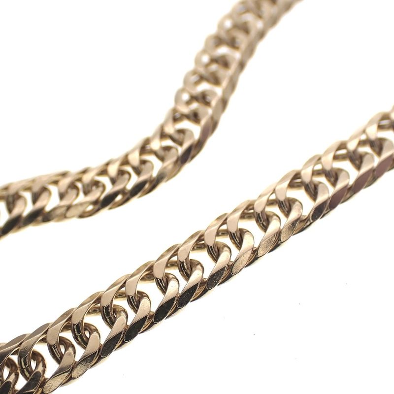 Image 5 of Gold flat gourmet link bracelet | 19 cm