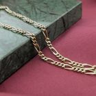 Image 7 of Gold Figaro link chain | 45 cm