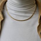 Image 3 of Gold flat gourmet link chain | 50.5 cm
