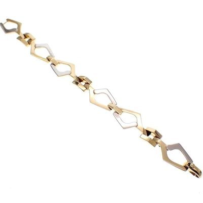 Image 2 of Two-tone gold fantasy link bracelet