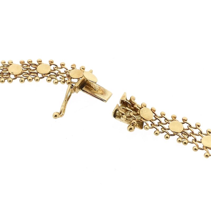 Image 5 of 14 Karat Gold Gallery Wire Link Necklace; 44 cm