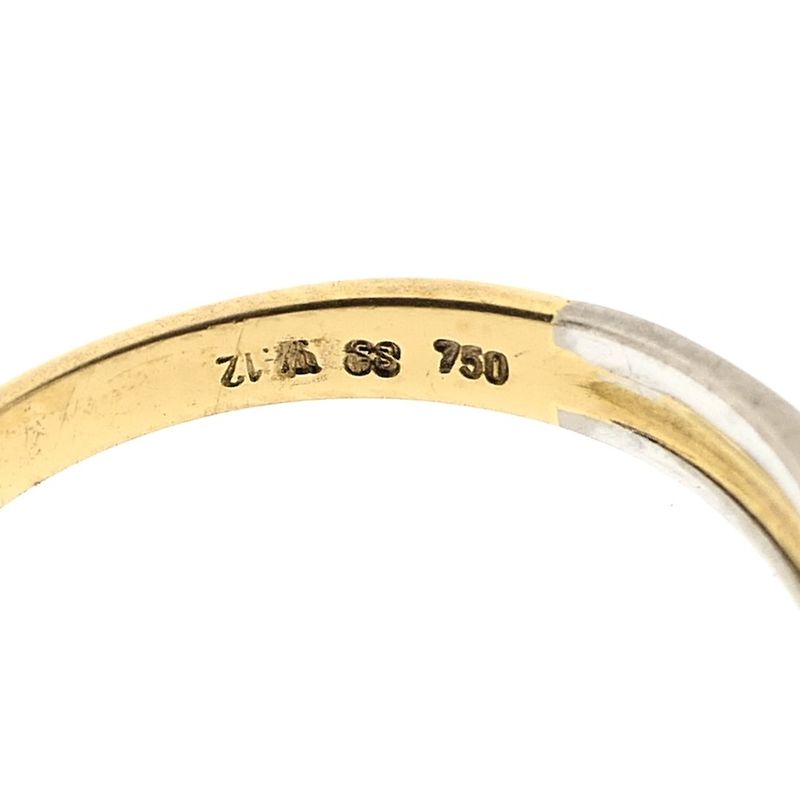 Image 9 of Two-tone gold ring with diamonds; 0.02 ct.