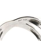 Image 9 of 18K White Gold Crossover Ring with Diamonds