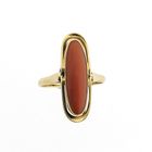 Image 3 of Gold ring with red coral | Vintage