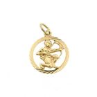 Image 1 of Gold zodiac sign pendant; Sagittarius