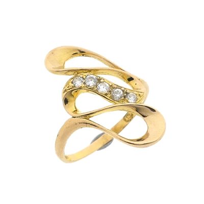 Image 1 of 21 carat gold fantasy ring with zirconia