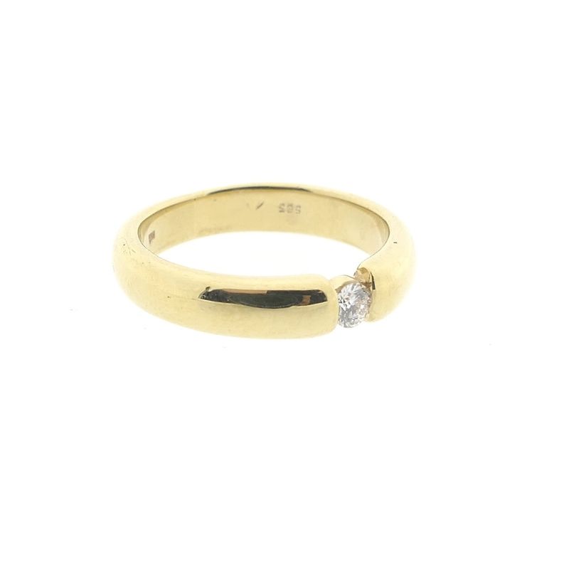 Image 4 of Gold (wedding) ring with diamond | 0.12 ct.