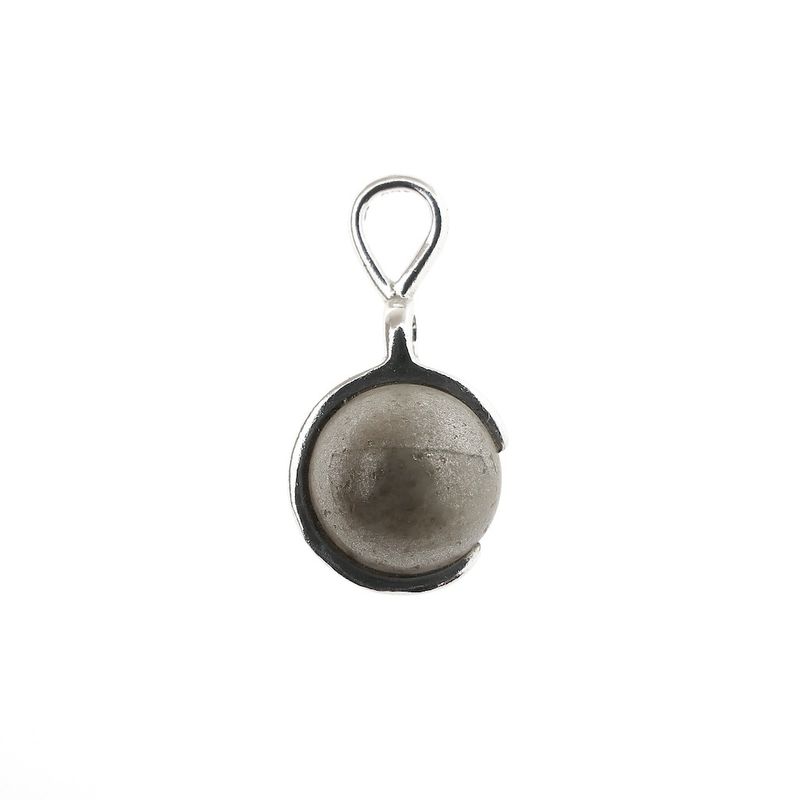 Image 8 of Silver pendant with beige moonstone