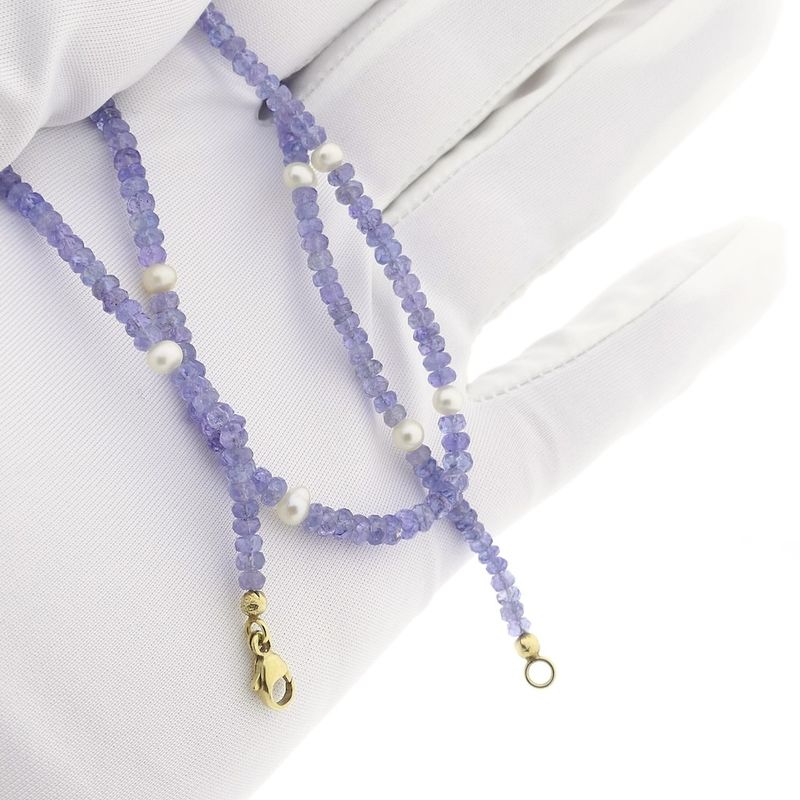 Image 7 of 9 carat amethyst bead necklace with pearl