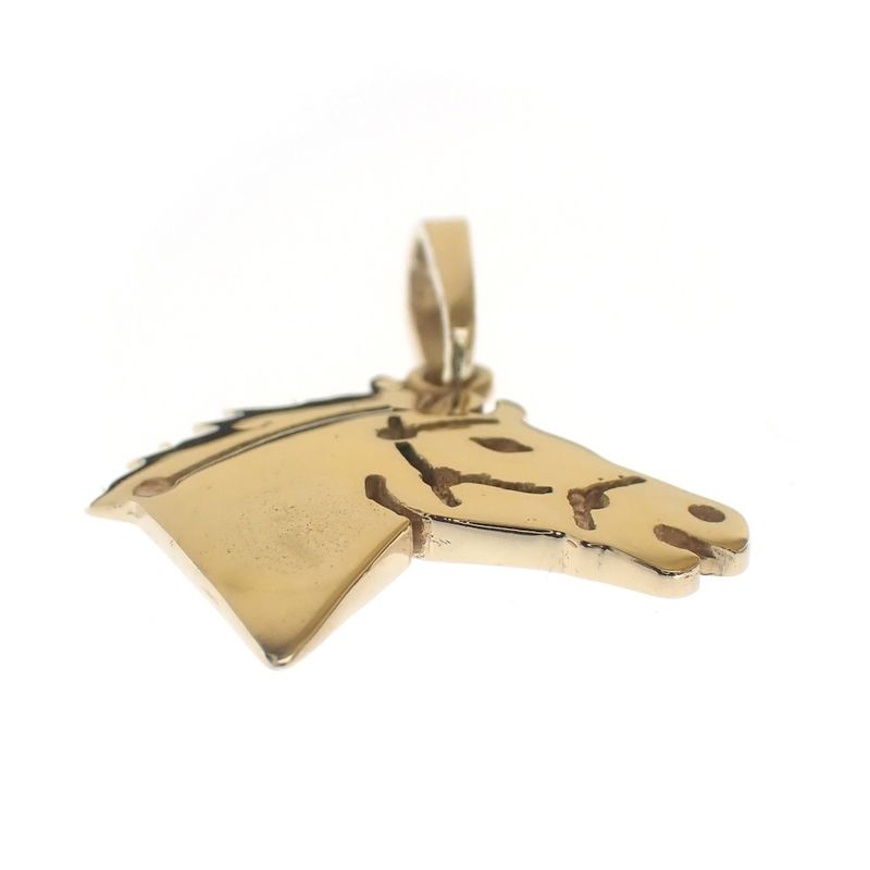 Image 3 of Gold pendant of a horse's head